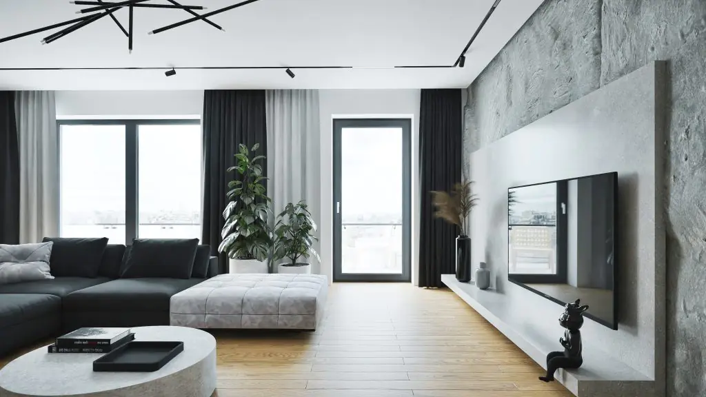 IGLO EDGE windows in a modern living room with a city view